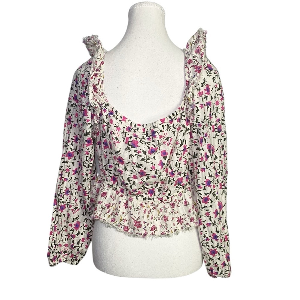 True Craft Pink and Black Floral Blouse - Picture 2 of 14